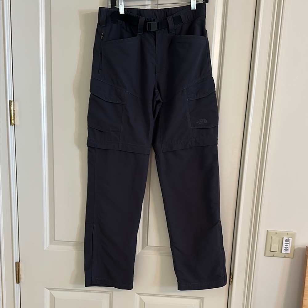 North Face Men's Slate Gray Convertible Pants sz Small Long